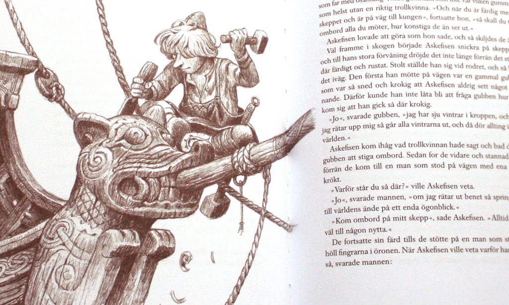 Alvaro Tapia illustration till boken Svenska folksagor