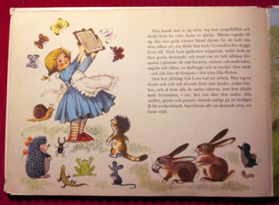 Lenora with the little mole Krtek and his friends-czeck-illustrator-Zdeněk Miler-swedish-childrens-book